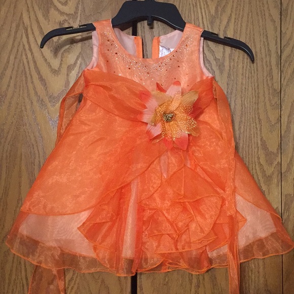 orange easter dress